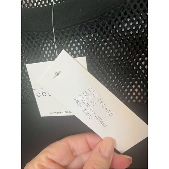 NWT - PSK Collective Remixed Long Sleeve Jersey Dress in Black - Picture 4 of 5